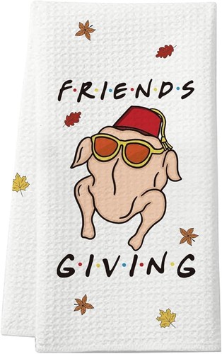 Friendsgiving Towel, Funny Thanksgiving Kitchen Towel Decor, Friendsgiving  - Picture 1 of 2
