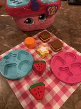 VTECH Leap Frog Picnic Basket Teaching Shapes & Sharing Pink Girls 6+ Month