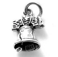 925 Sterling silver 3D Liberty Bell Charm