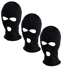 Petal Cliff 3 Pack, 3 Hole Balaclava Beanie Full Face Cover Winter Hat for Men a