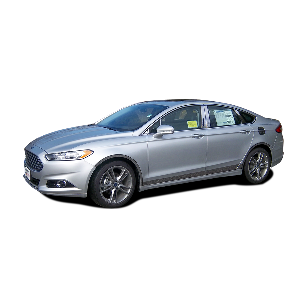 12PC Stainless Steel Pillar Post Trim For 2013-2020 Ford Fusion - Chrome Mirror Finish