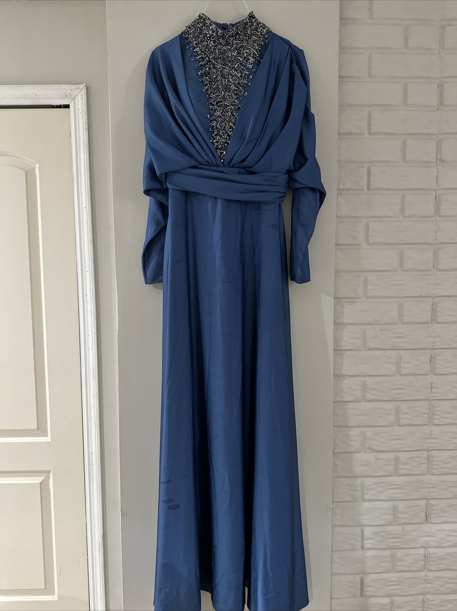 red long sleeve dress with white collar Kristyn Long Sleeve Midi Dress - Red