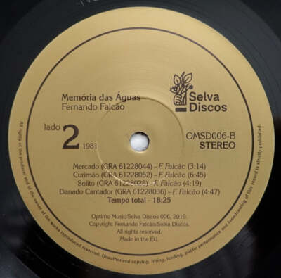 Fernando Falcão - Memória Das Águas (LP) 4250101406843| eBay