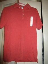 Men's Standard Fit Short Sleeve Polo T-Shirt - Goodfellow  Co Rust S Small