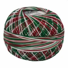 Lizbeth Egyptian Cotton Crochet Thread Size 40 Color 116 Christmas Delight