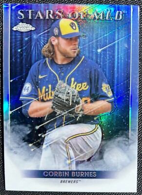 2022 Topps Chrome  Corbin Burnes refractor  Mint  '21 NL Cy Young Award