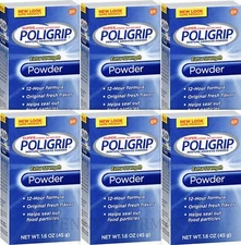 Super PoliGrip POWDER 12hr hold 1.6oz ( 6 pack )   --