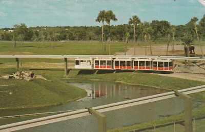 Busch Gardens Sky Rail Safari, Tampa Florida Vintage Souvenir Postcard