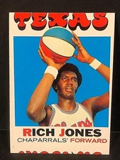 RICH JONES 1971-72 Topps ERROR Miscut ABA Card #198 VINTAGE OddBaLL CHAPARRALS 