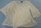 Neu mit Etikett Style&Co Damengröße 1X elfenbeinfarbenes Spitzentop + angenähtes Trägertop, 3/4 ausgestellte Ärmel
