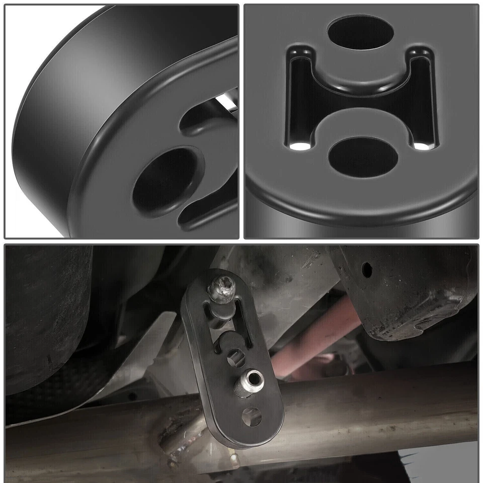 4Pcs Exhaust Hanger Rubber Adjustable Insulator Bushing Mount 4 Holes Universal Foto 3 de 4