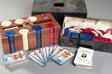 2 Decks Hopi Katchinas Congress Playing Cards with Clay Chips and Rack Poker Set