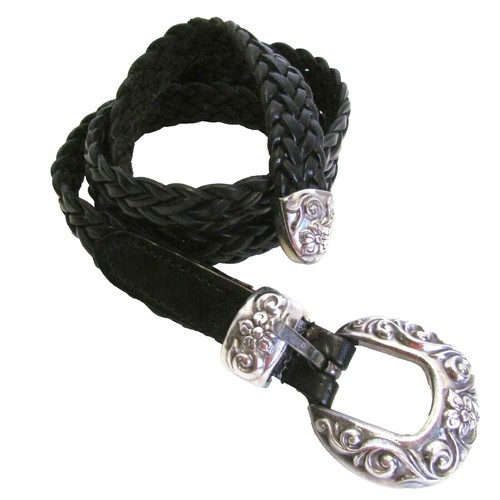 Disney Brighton Silver Brown Braided Belt Size | eBay display picture 1