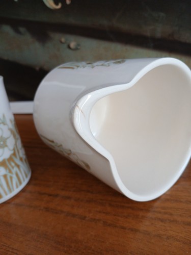 Vintage Hornsea Pottery Fleur pattern large Jug 12cm + Mug set used condition - Picture 8 of 9