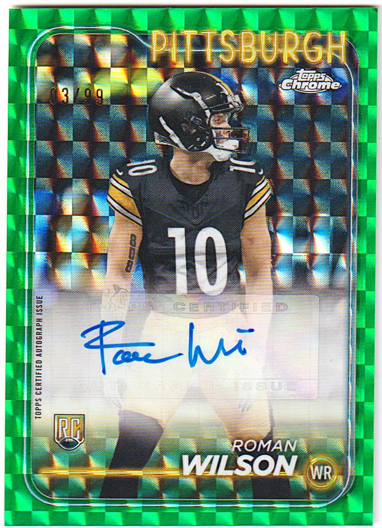 Ron Wilson Rookie Card 2024 Topps Chrome - Rookie Autographs Roman Wilson #RA-RWI Green ...
