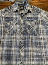 AFFLICTION LIVE FAST BUTTON DOWN MENS SHIRT RARE Size Medium 148 
