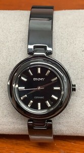 dkny black ceramic watch