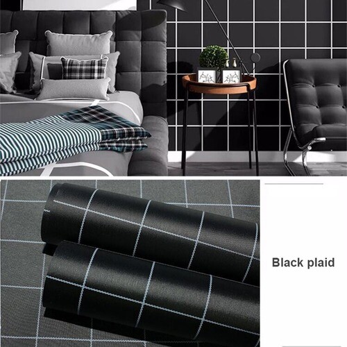 Modern Gray Self Adhesive Wallpaper Room Mural Decals Home Decor Waterproof - Bild 8 von 47