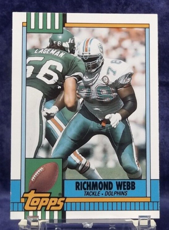 1990 Topps #43T - Richmond Webb Rookie - Miami Dolphins - Near Mint