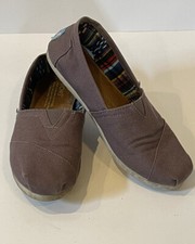 Toms Classic Canvas Slip On Shoes Purplish Gray Women s Size 6