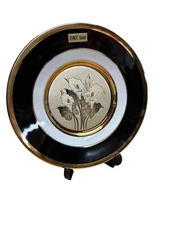 Vintage The Art Of Chokin 24K Gold - Japanese Japan Made - Decorative Plate 