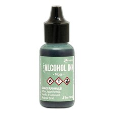Ranger, Tim Holtz, Alcohol Ink, Moss Alcohol Ink, .5 fl oz, Light Green Ink