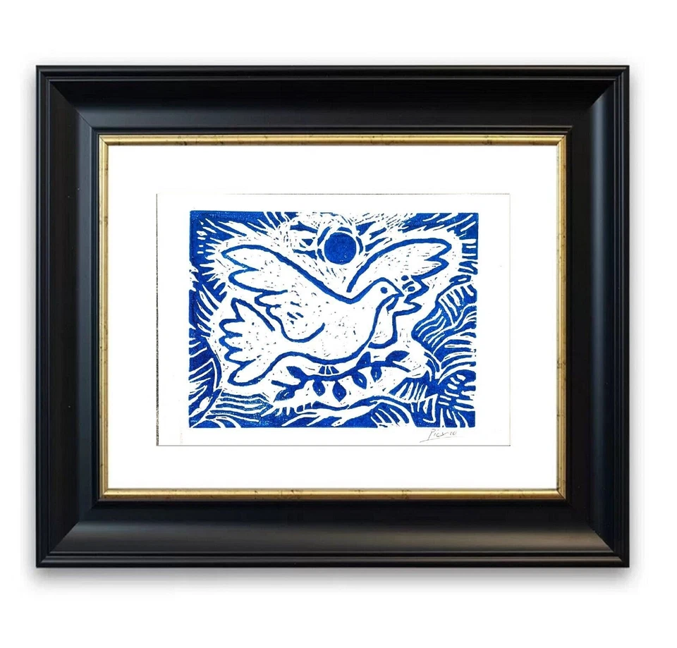 Pablo Picasso Original linocut hand signed printed from an original block — 第 2/4 张图片