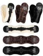 Equinate Kurzgurt Luke mit Lammfell - Bauchgurt Sattelgurt anatomisch 50 - 80cm