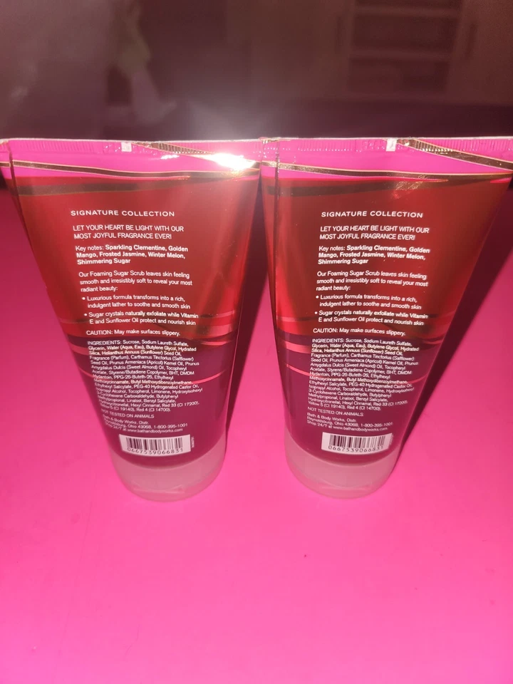 Bath & Body Works Rare Be Joyful Foaming Body Scrub 8oz Lot Of 2  - Image 2 of 3