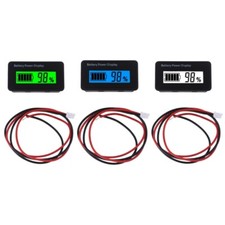 Battery Capacity Green Backlight Waterproof Monitor Gauge Digital Test