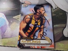 2001 Heroes HAWTHORN HAWKS AFL Card Jade Rawlings #71 HAND SIGNED