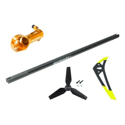 Microheli CNC Carbon Tail Power Package (GOLD) - BLADE INFUSION 180