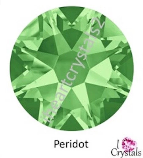 Diamante de imitación plano cristal austríaco PERIDOTO 4mm 16ss 2088 IHC verde 4mm AGOSTO 144 Foto 2 de 4