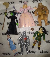 Wizard of Oz Poseable Figures Accessories DOROTHY LION GLINDA WITCH TINMAN RARE!