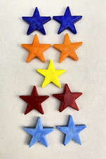 Lot 12 Glass Precut Stars for Fusing  Mosaic