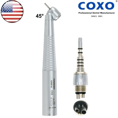 US COXO Dental 45° Angle Surgical Fiber Optic Handpiece fit KaVo MULTIflex 6Hole