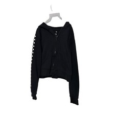 So Brand Favorite Zip Hoodie black long sleeve heart hoodie girls L 10/12 1593