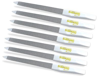    7 Solinger Nagelfeilen Solingen Saphir 15 cm Metall Feile Nagelfeile Etui