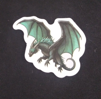 Magical Fantasy Dragon Sticker 2'' x 1.5'' (AF)