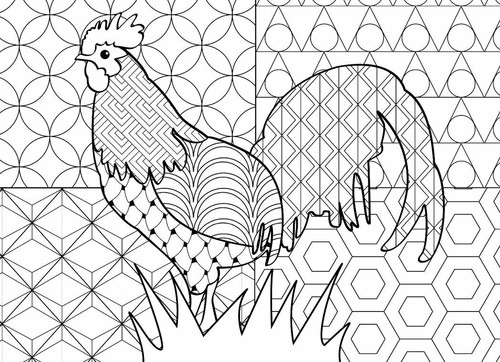 Rooster Color-A-Puzzle, Teen/Adult Jigsaw Puzzle, Birthday Gift, Christmas Gift - Bild 2 von 2