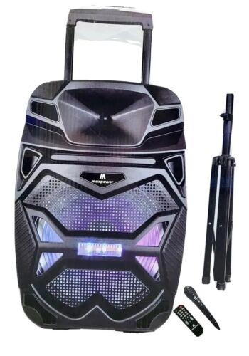 BLUETOOTH LOUD Speaker MAXPOWER Stand 9500w P.M.P.O FM RADIO USB RECHARGEABLE  - Picture 1 of 6