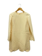 VALENTINO Long Sleeve Dress 46 Wool IVO Solid NB2VADD71CF.