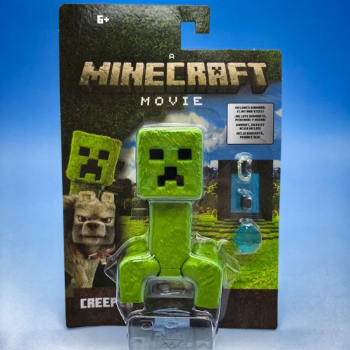Minecraft Movie Action Figure Steve in Diamond Armour and Dennis the Wolf - Picture 6 of 17