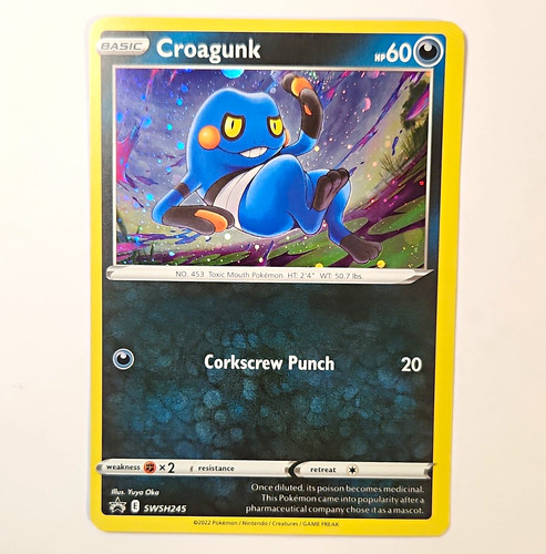 Pokemon TCG Croagunk SWSH245 Sword & Shield Promo Cosmos Holo English 60 HP