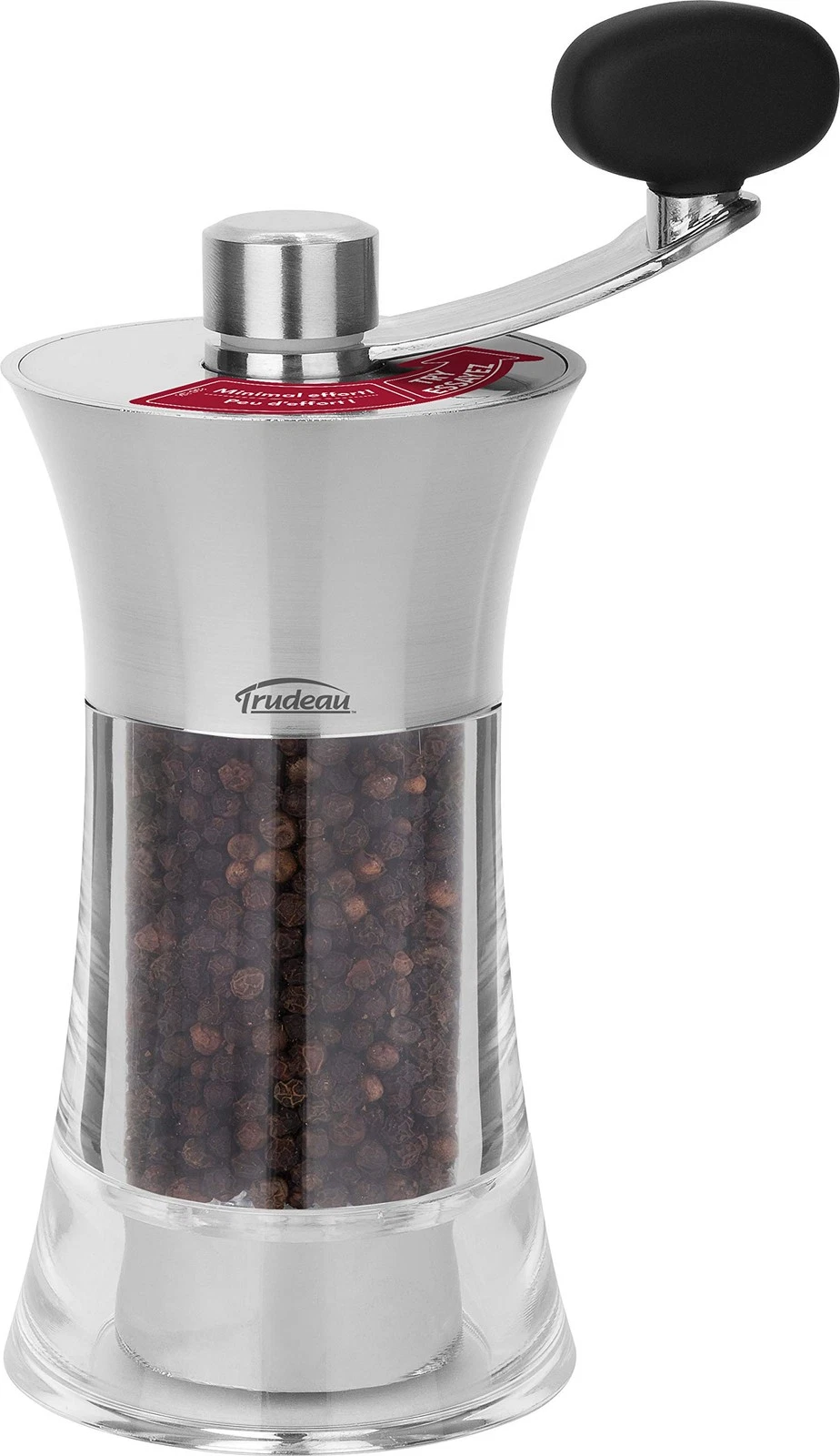 Trudeau 7-Inch Easy Grind Pepper Mill Metallic
