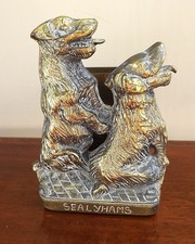 Brass Sealyham Terrier Letter Rack,