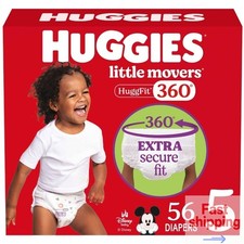 Huggies Little Movers HuggFit 360 Pull on Diapers   Size 5 Count 56ct