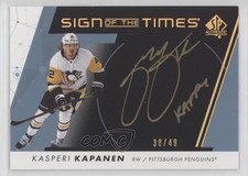 2022-23 SP Authentic Sign of the Times Black 30/49 Kasperi Kapanen Auto 2u9
