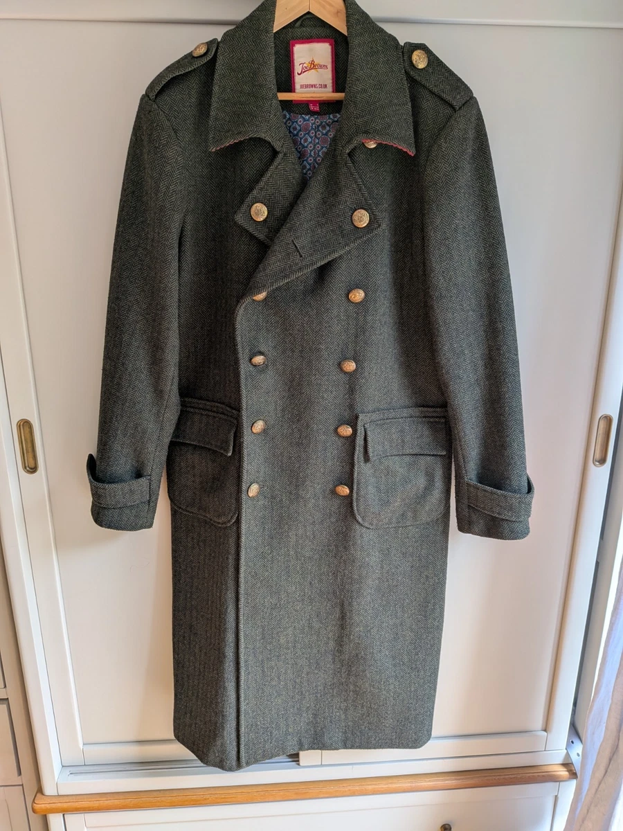 joe browns mens grey double breasted coat