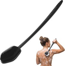 Silicone Back Scrubber for Shower Brush, 17.5 inch Long Handled Silicone Body..
